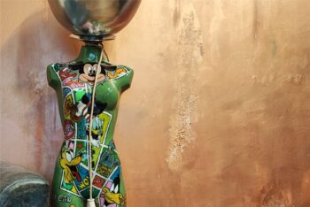 Mannequin home decor lamp with nature inspired joyful, cartoon design thumbnail