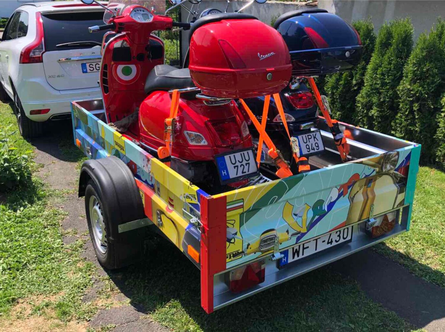 Vespa szállító utánfutó