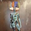 Mannequin home decor lamp with unique trendy art design close up view