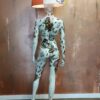 Mannequin home decor lamp with unique trendy art design rear view