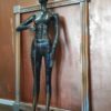 Mannequin home decor lamp with unique metallic inspired design front view 2