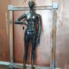 Mannequin home decor lamp with unique metallic inspired design front view 3
