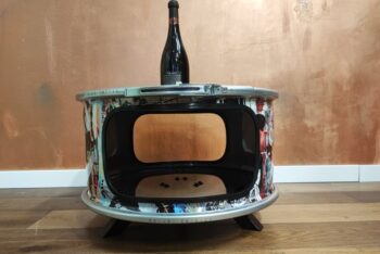 MAT_TE% Unique Coffee Table made from upcycled oil barrel