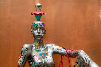 Mannequin home decor lamp with unique art inspired design thumbnail