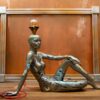 Mannequin home decor lamp with unique art inspired design side view