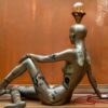 Mannequin home decor lamp with unique art inspired design side view 2