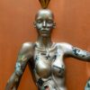Mannequin home decor lamp with unique art inspired design close up