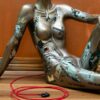 Mannequin home decor lamp with unique art inspired design close up 2