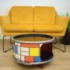 B_u_e Home Decor Coffee Table made from upcycled oil barrel