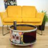 M_ne Home Decor Coffee Table made from upcycled oil barrel