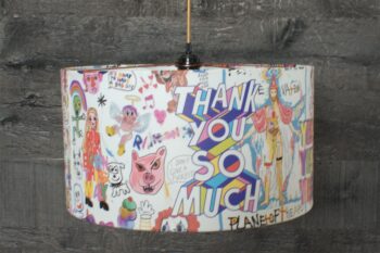 Home decor lampshade with unique art inspired design