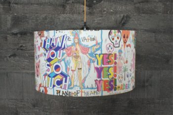 Home decor lampshade with unique art inspired design thumbnail